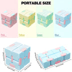 Infinity Magic Puzzle Cube - Anti Stress Relief Fidget Toy for Anxiety, ADHD, Autism | Sensory Cube Blocks for Kids & Adults