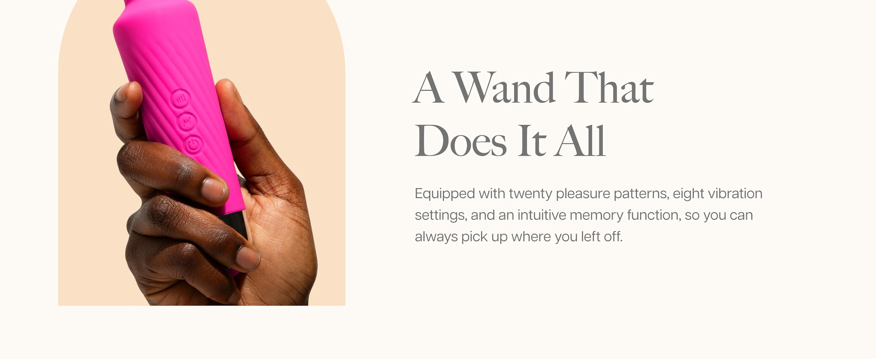 Compact Personal Massager - 20 Patterns & 8 Speeds | Waterproof Silicone