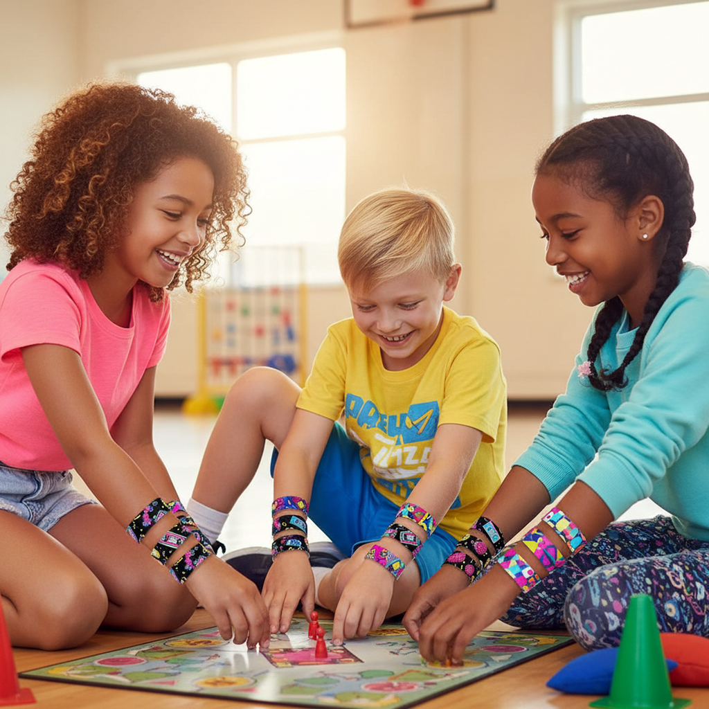 80s Party Supplies - 84 Piece Retro Party Favors Set with Stickers, Goodie Bags, Slap Bracelets & Keychains