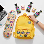 80s Party Supplies - 84 Piece Retro Party Favors Set with Stickers, Goodie Bags, Slap Bracelets & Keychains