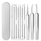 Blackhead Remover Tool Kit - Professional Stainless Steel Pimple Extractor Set