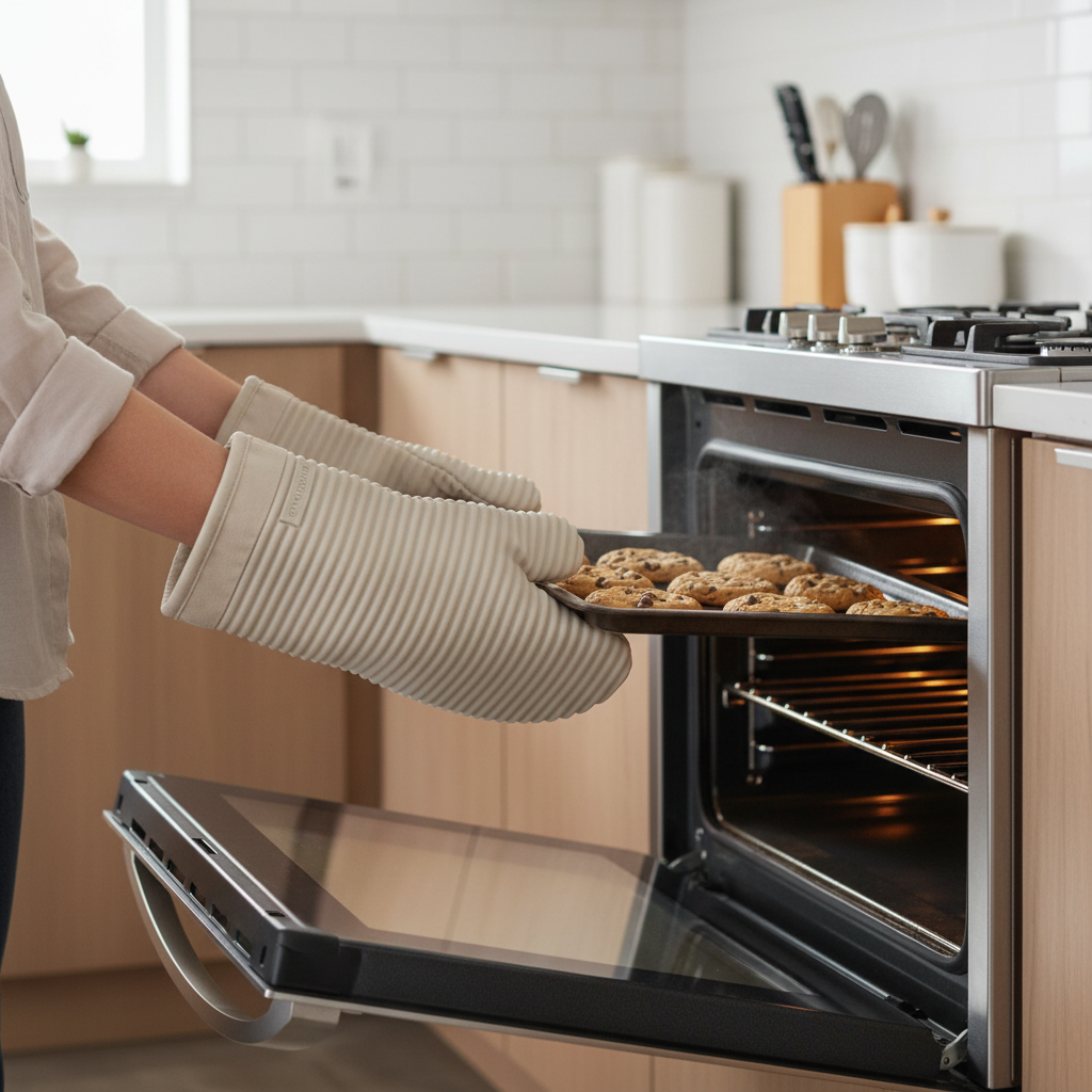 从烤箱取出饼干