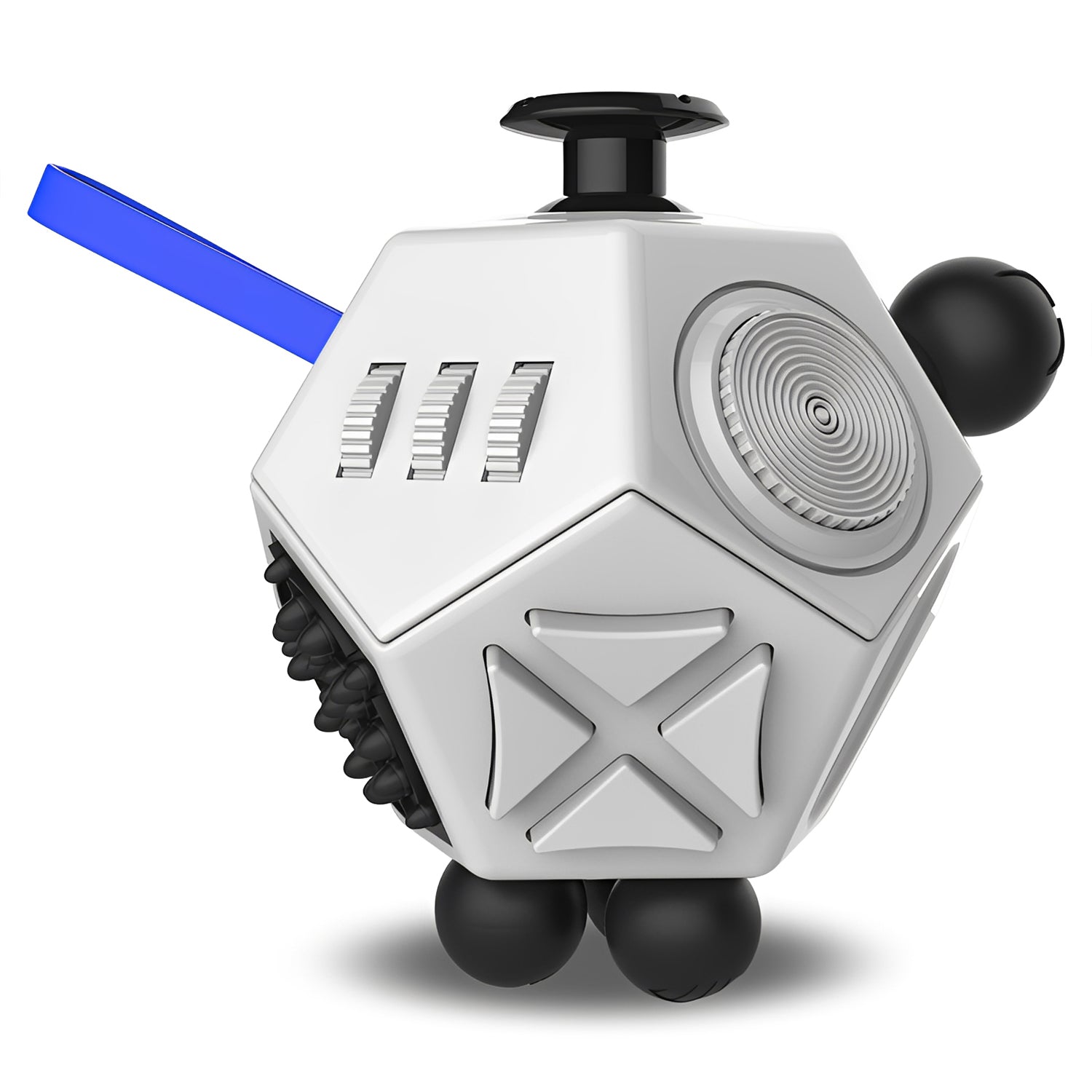 12-Sided Fidget Cube - Anti Stress Relief Toy for Anxiety, ADHD, Autism | Sensory Fidget Toy for Kids & Adults