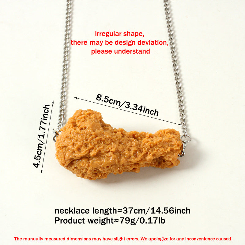 Funny Food Necklace - 12 Styles Fried Chicken & Fries