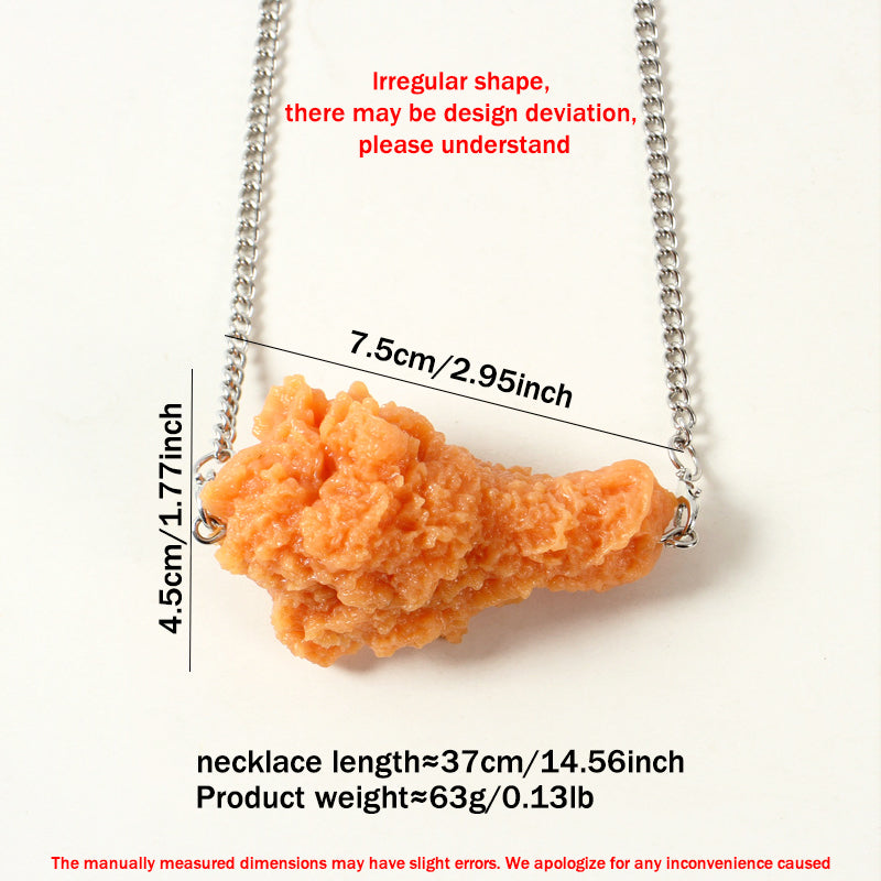 Funny Food Necklace - 12 Styles Fried Chicken & Fries