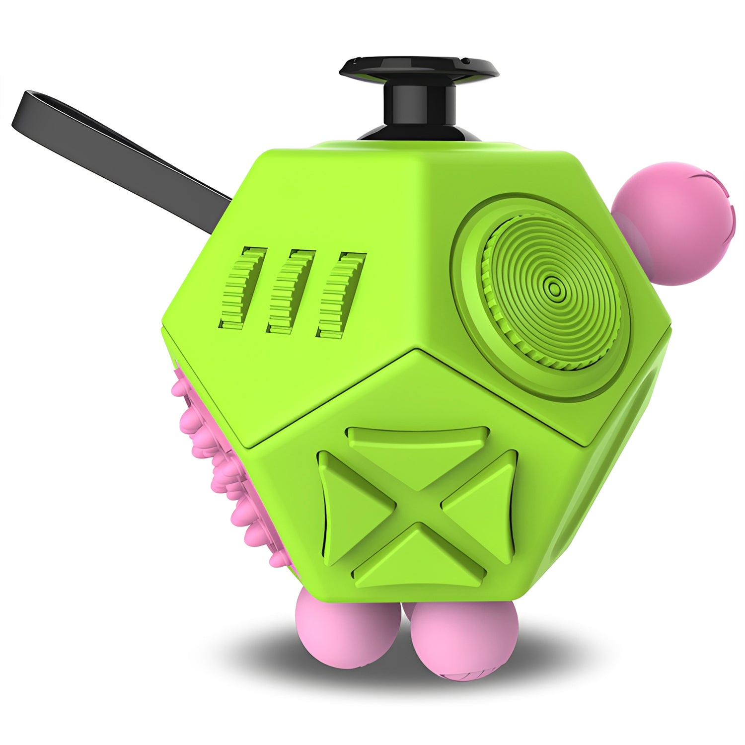 12-Sided Fidget Cube - Anti Stress Relief Toy for Anxiety, ADHD, Autism | Sensory Fidget Toy for Kids & Adults