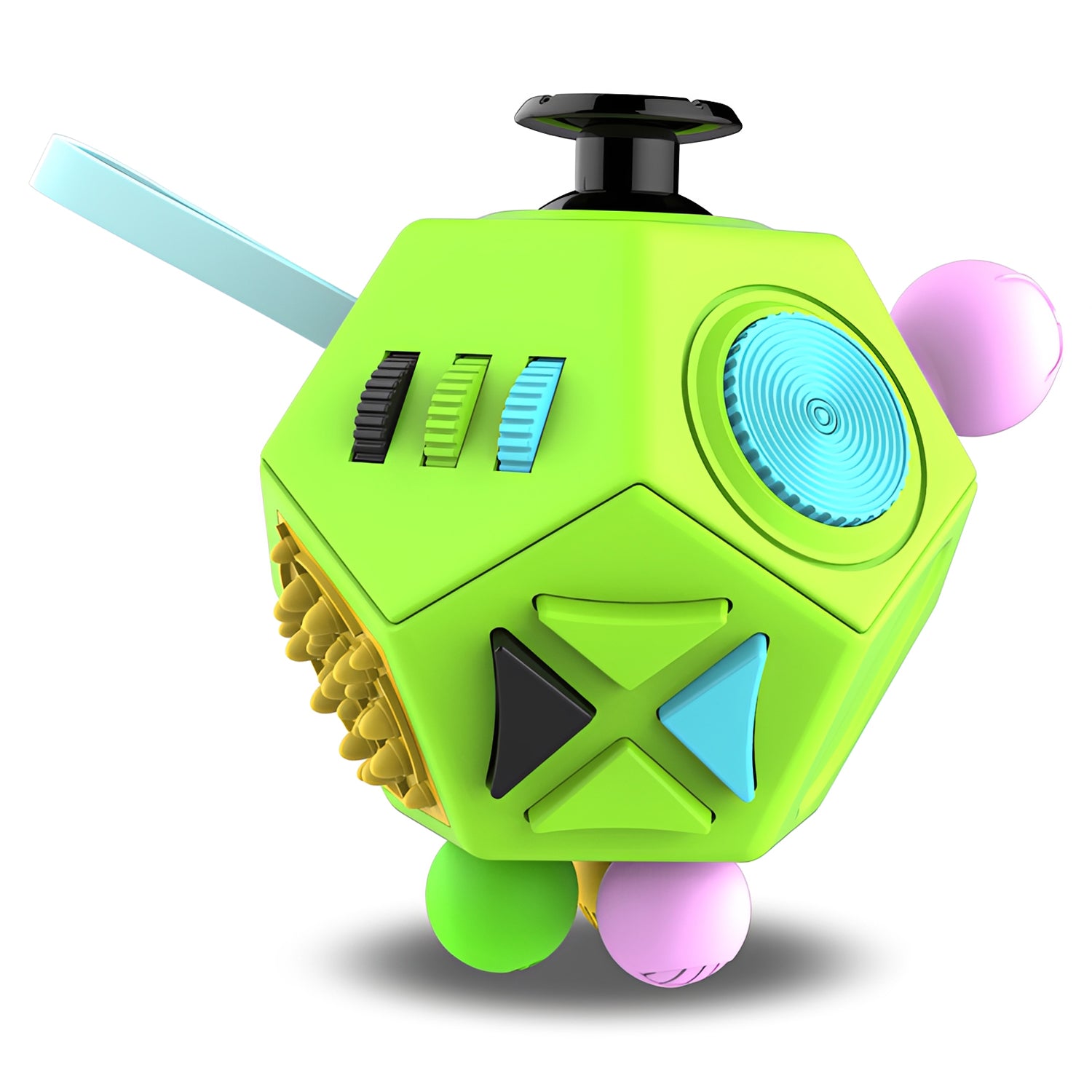 12-Sided Fidget Cube - Anti Stress Relief Toy for Anxiety, ADHD, Autism | Sensory Fidget Toy for Kids & Adults