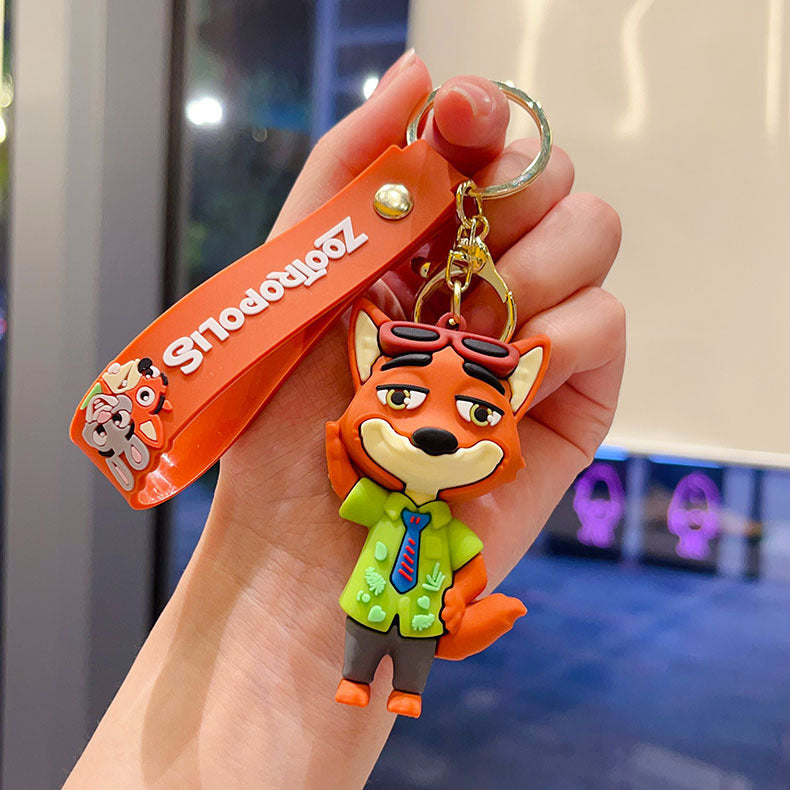 1pcs. Crazy Zootopia Keychain Cute Cartoon Judy Rabbit Doll Couple Bag Pendant Small Gift.