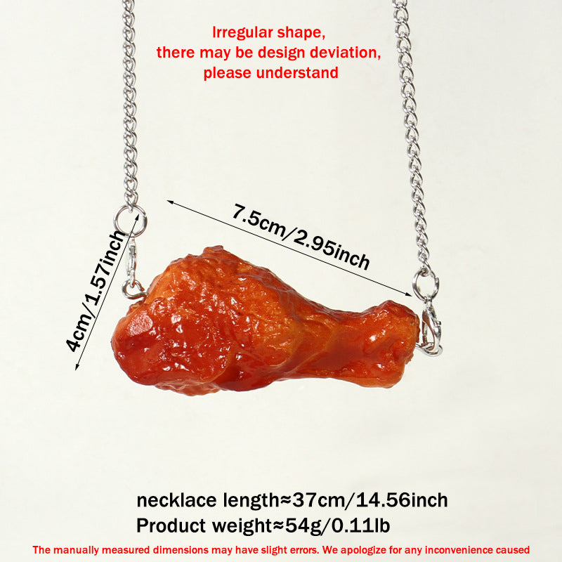 Funny Food Necklace - 12 Styles Fried Chicken & Fries