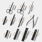 Professional Manicure Set - 26 Piece Stainless Steel Nail Care Kit with Luxury Travel Case