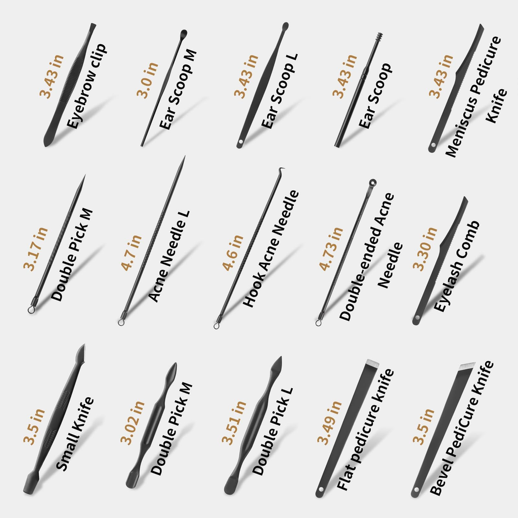 Professional Manicure Set - 26 Piece Stainless Steel Nail Care Kit with Luxury Travel Case