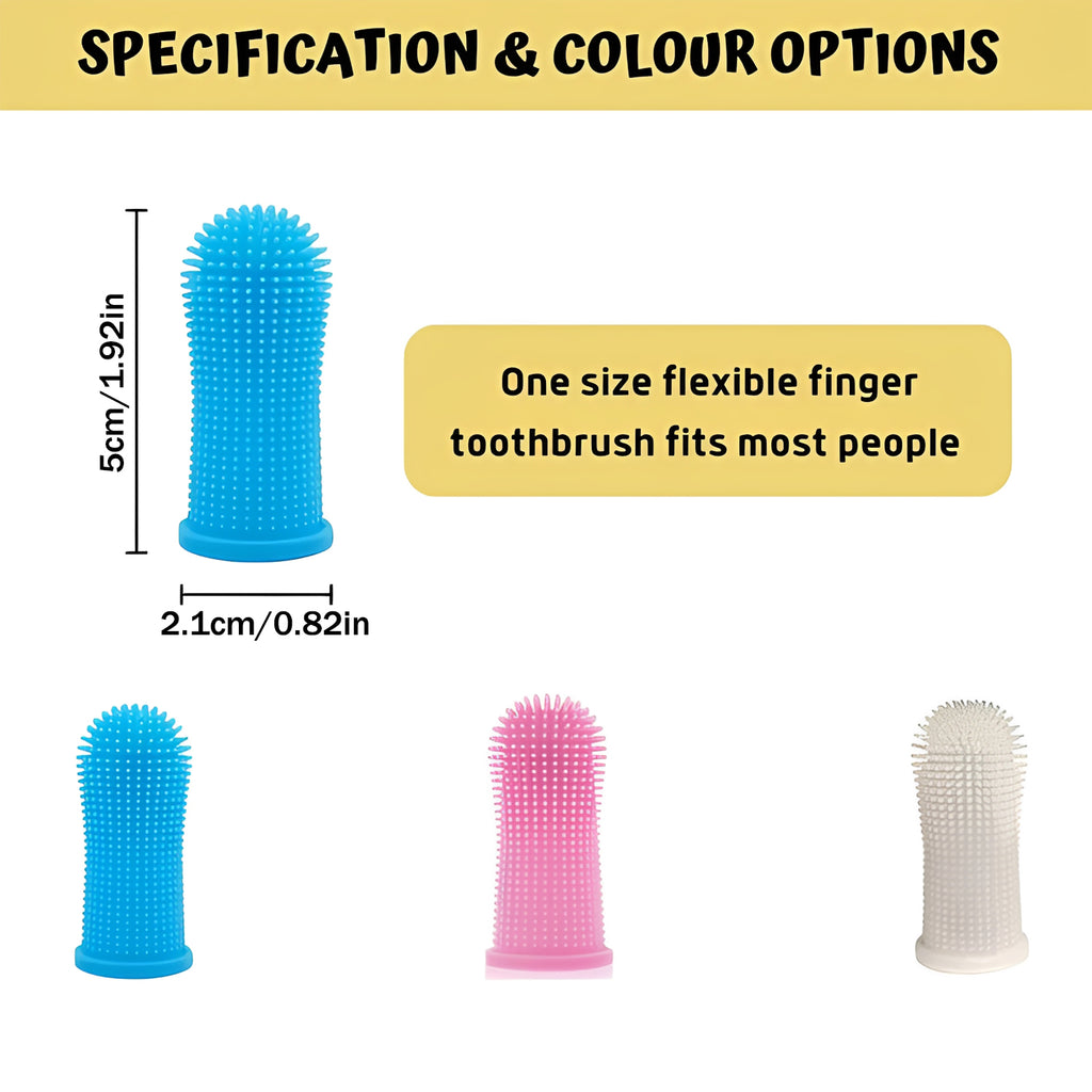 Pet Finger Toothbrush Set - Super Soft Silicone Teeth Cleaning for Dogs & Cats