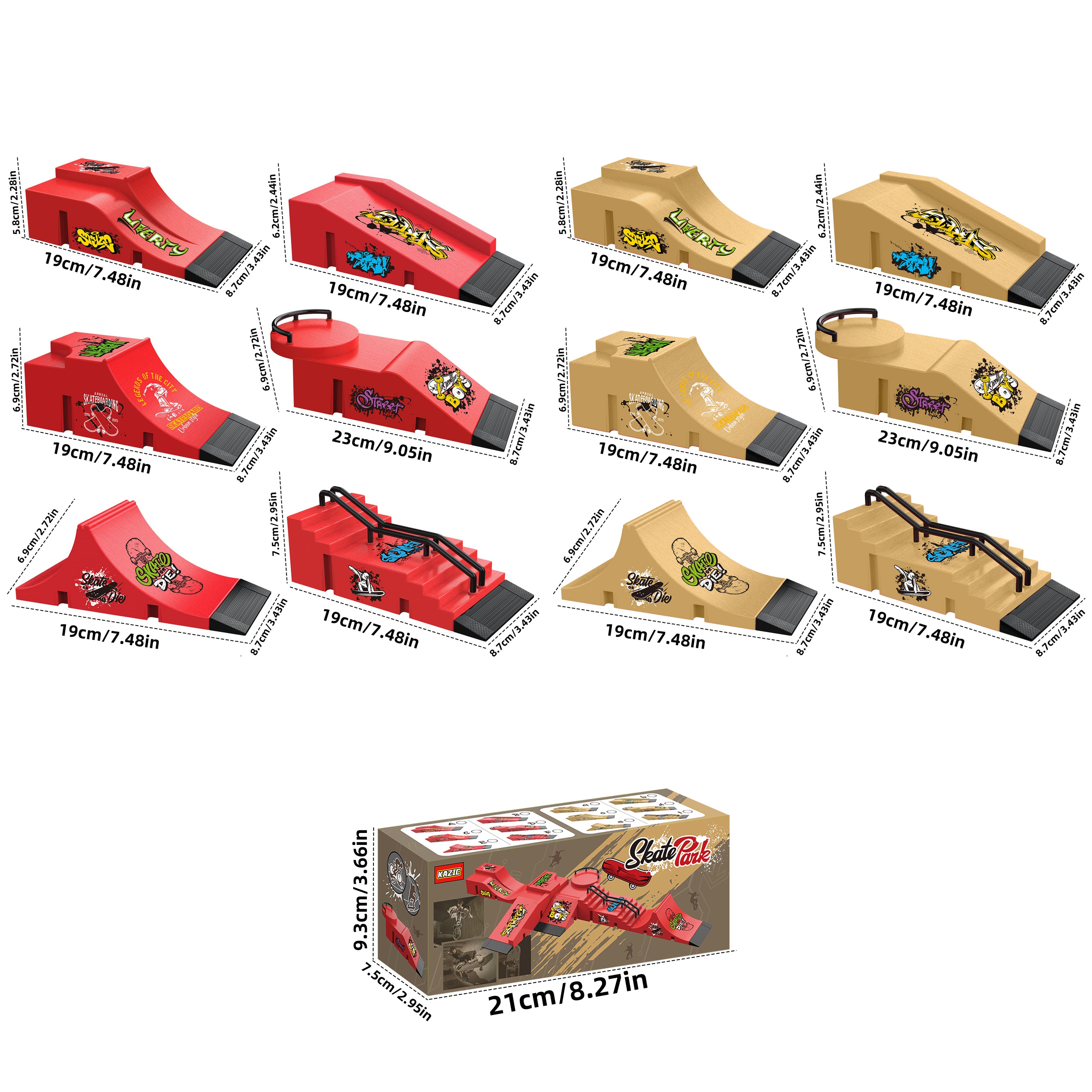 Finger Skateboard Park Set - Mini Ramp Kit