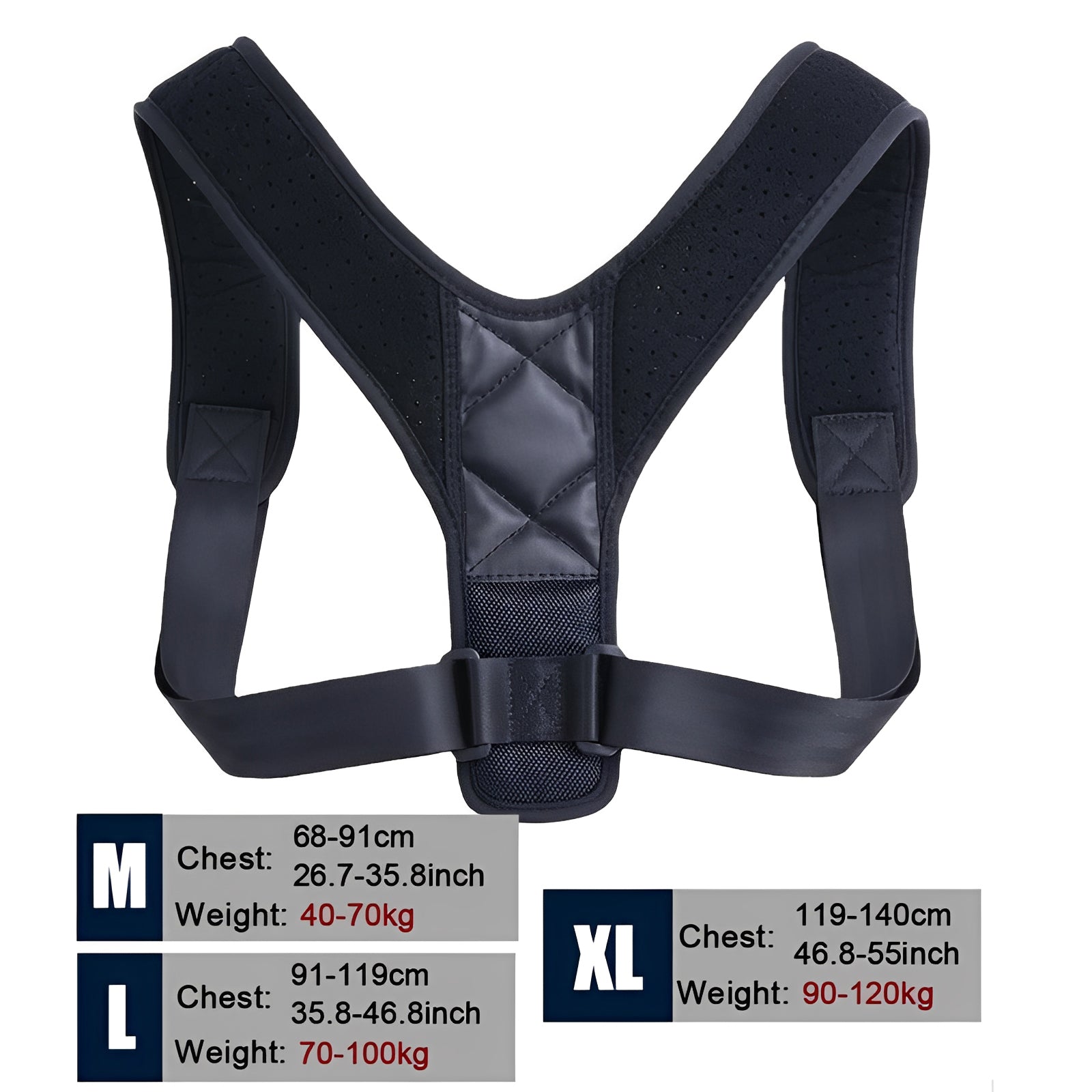 Posture Corrector Back Brace - Adjustable Support for Men & Women