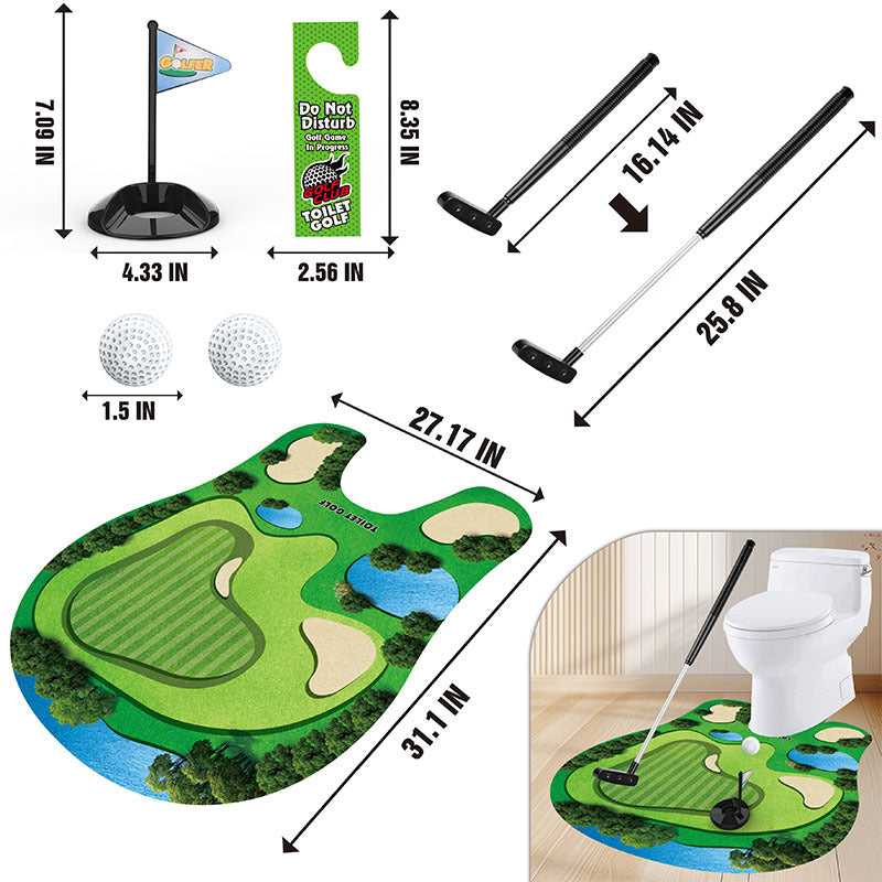 Toilet Golf Game - Bathroom Putting Set