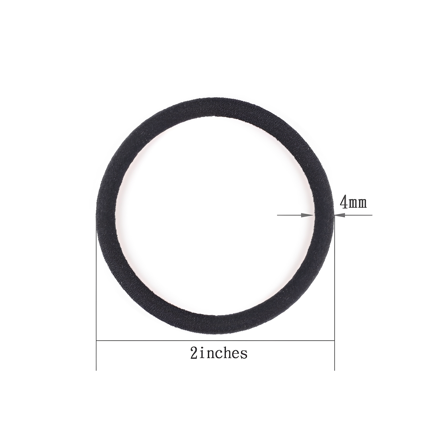 Black Hair Ties - 120 Pack Elastic Hair Bands for Thick & Curly Hair, Ponytail Holders