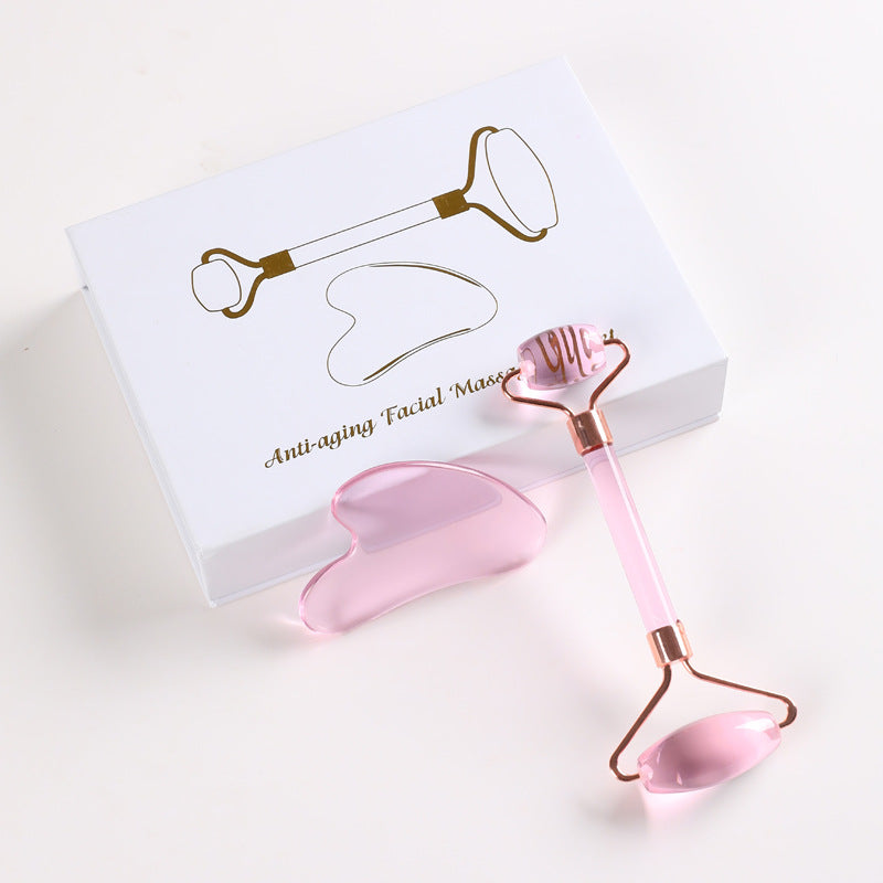 Jade Roller and Gua Sha Set - Face Massage Tool