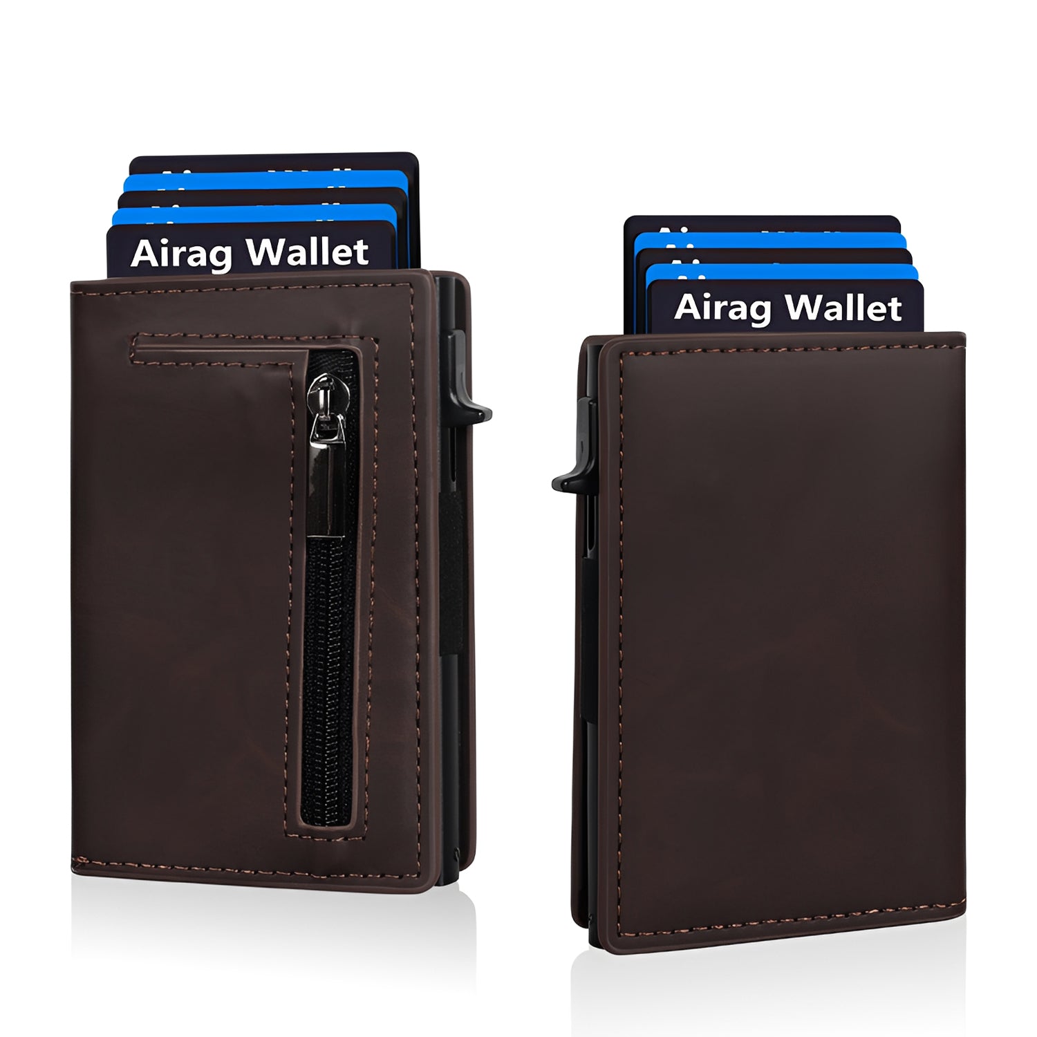 RFID Blocking Card Holder - Slim Minimalist Wallet with Pop-Up Mechanism for Men & Women