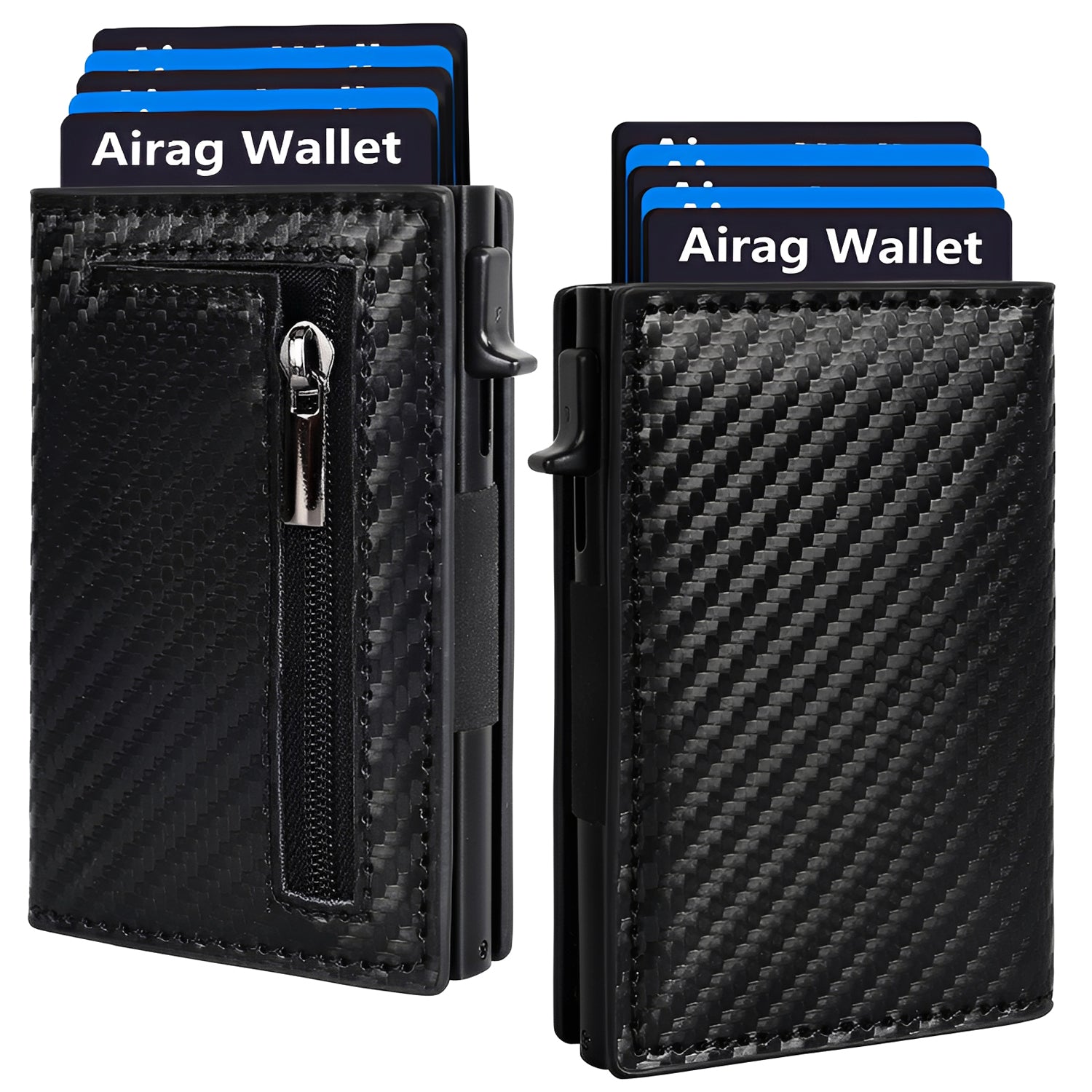 RFID Blocking Card Holder - Slim Minimalist Wallet with Pop-Up Mechanism for Men & Women