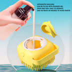 Dog Bathing Brush with Shampoo Dispenser - Soft Silicone Pet Massage Grooming Tool