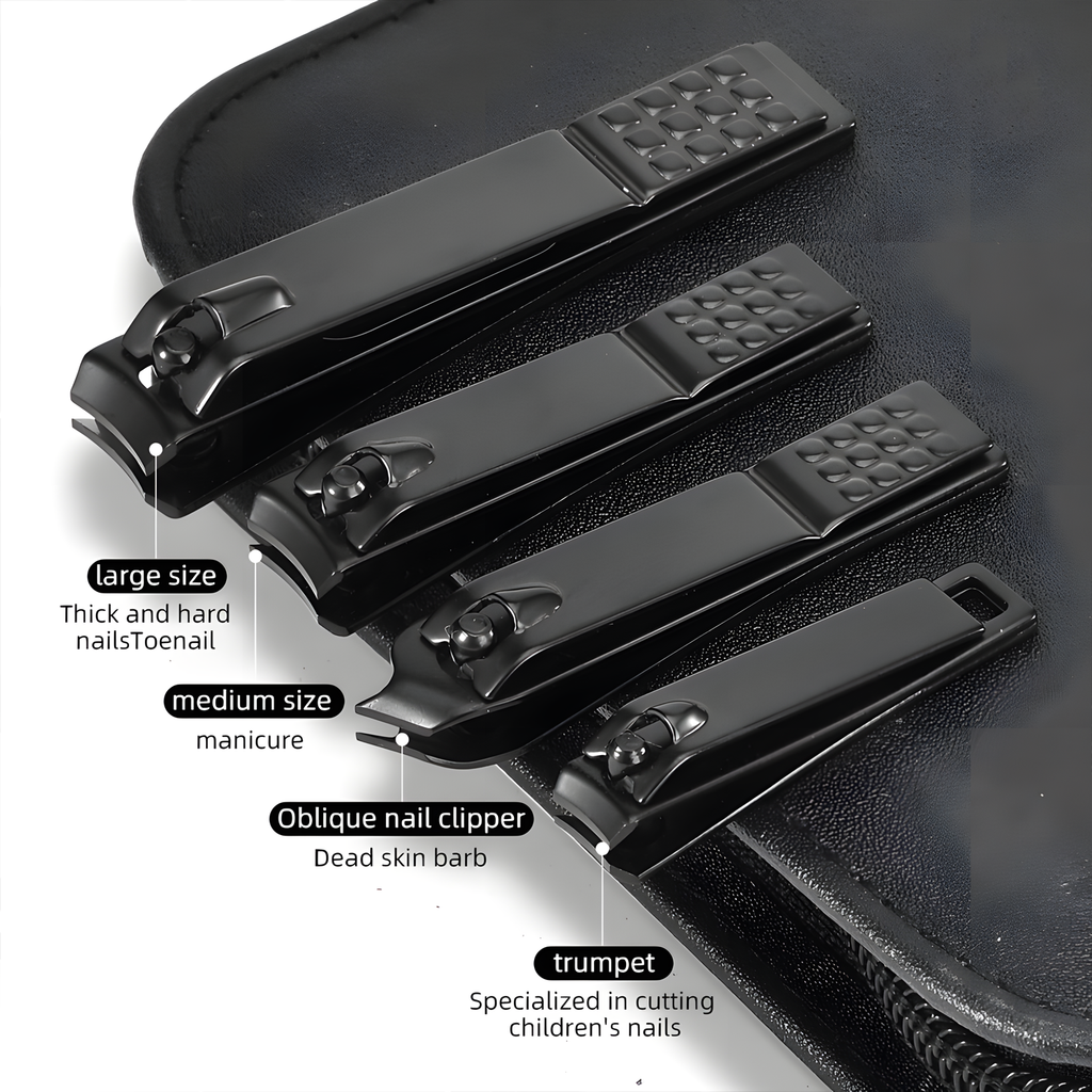 Professional Manicure Set - 26 Piece Stainless Steel Nail Care Kit with Luxury Travel Case