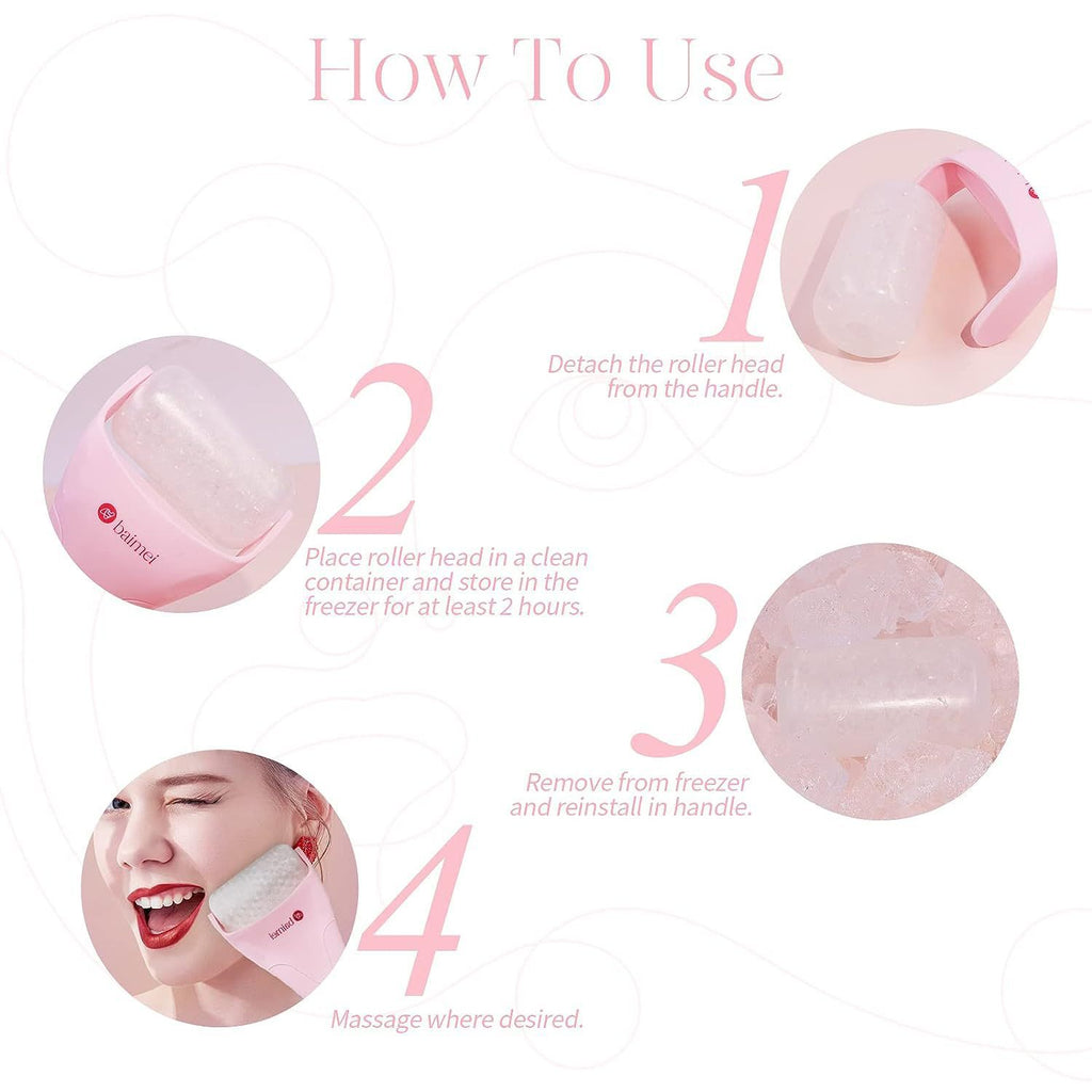Ice Roller Face Massager - Cooling Facial Beauty Tool for Puffiness & Skin Care