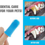 Pet Finger Toothbrush Set - Super Soft Silicone Teeth Cleaning for Dogs & Cats
