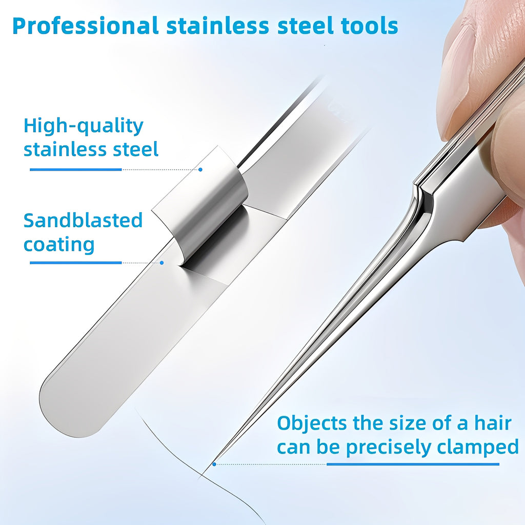 Blackhead Remover Tool Kit - Professional Stainless Steel Pimple Extractor Set