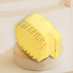 Dog Bathing Brush with Shampoo Dispenser - Soft Silicone Pet Massage Grooming Tool