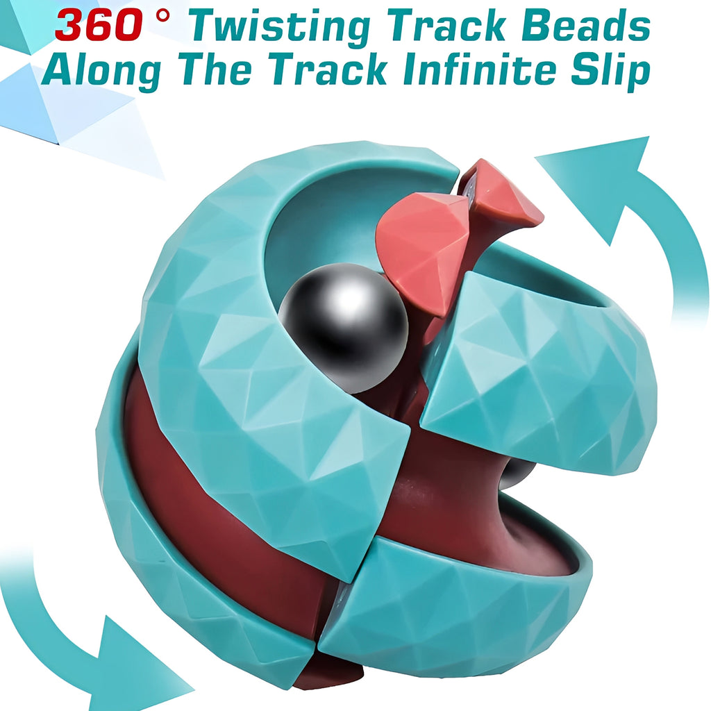 Fidget Sphere Ball - 3D Puzzle Stress Relief Toy, Rotating Magic Ball Brain Teaser for Kids & Adults