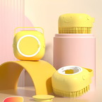 Dog Bathing Brush with Shampoo Dispenser - Soft Silicone Pet Massage Grooming Tool