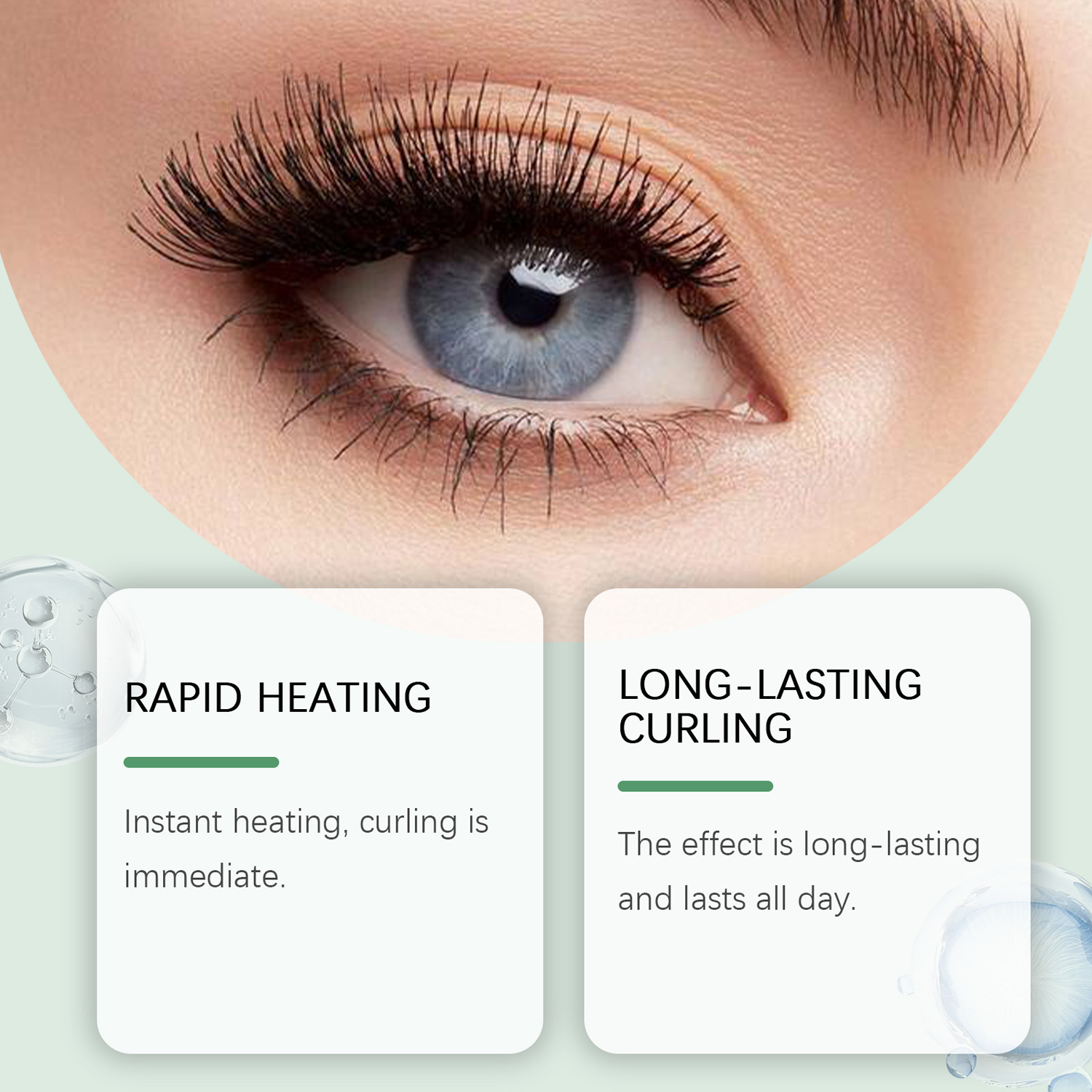 Heated Eyelash Curler - Fast 5s Heat Up, USB Rechargeable Electric Lash Curler