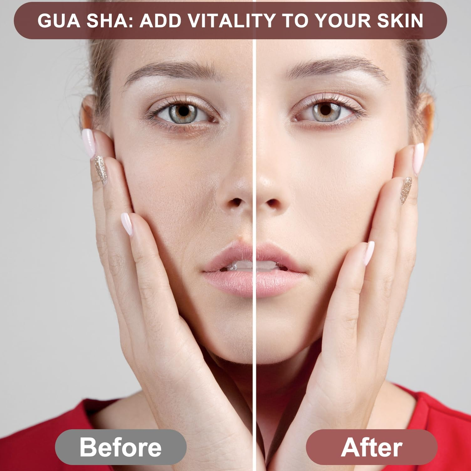 Stainless Steel Gua Sha Facial Massager - Face Sculpting Tool for Daily Beauty Routine