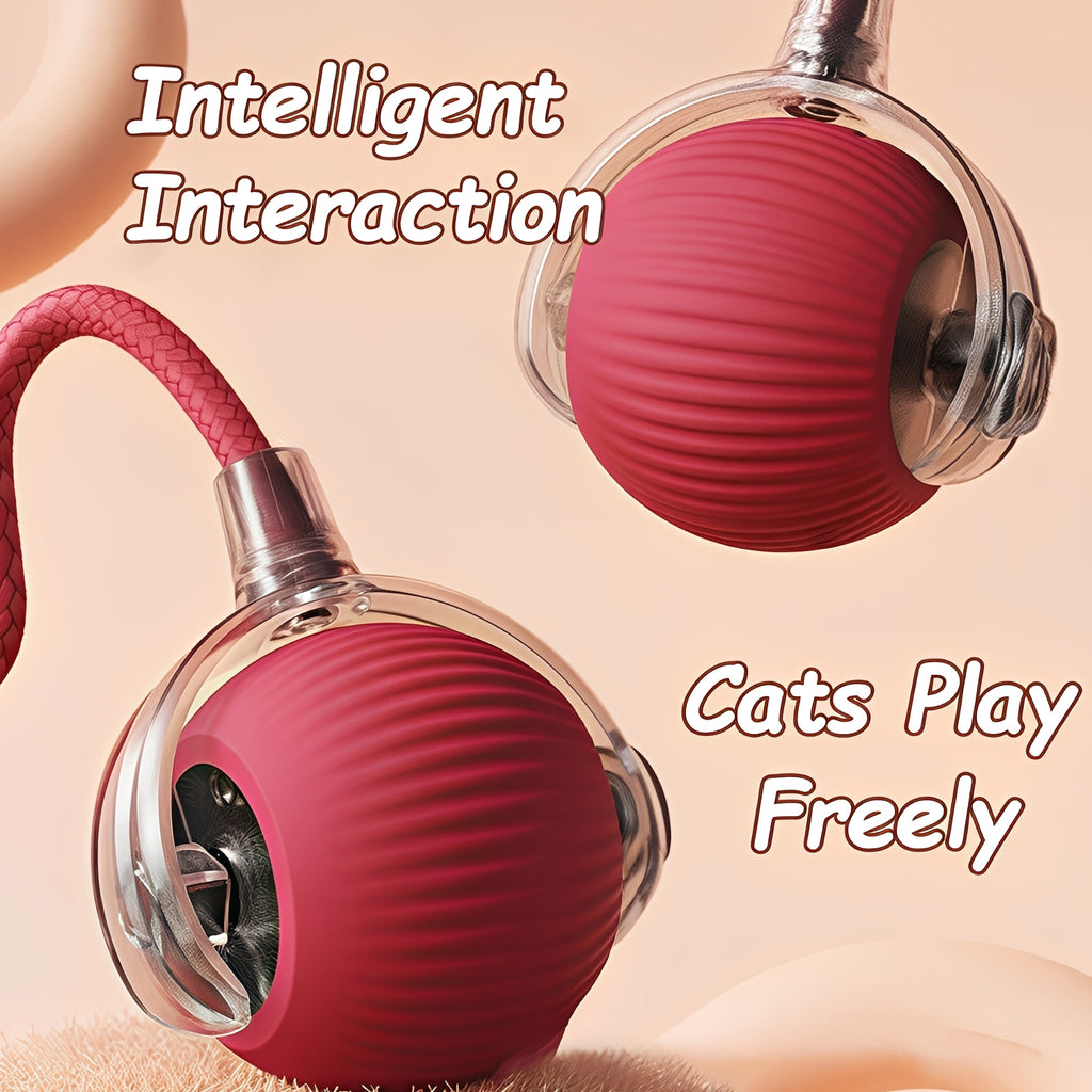 Interactive Rolling Cat Dog Ball Toy - Smart Automatic Moving Pet Toy for Indoor Cats