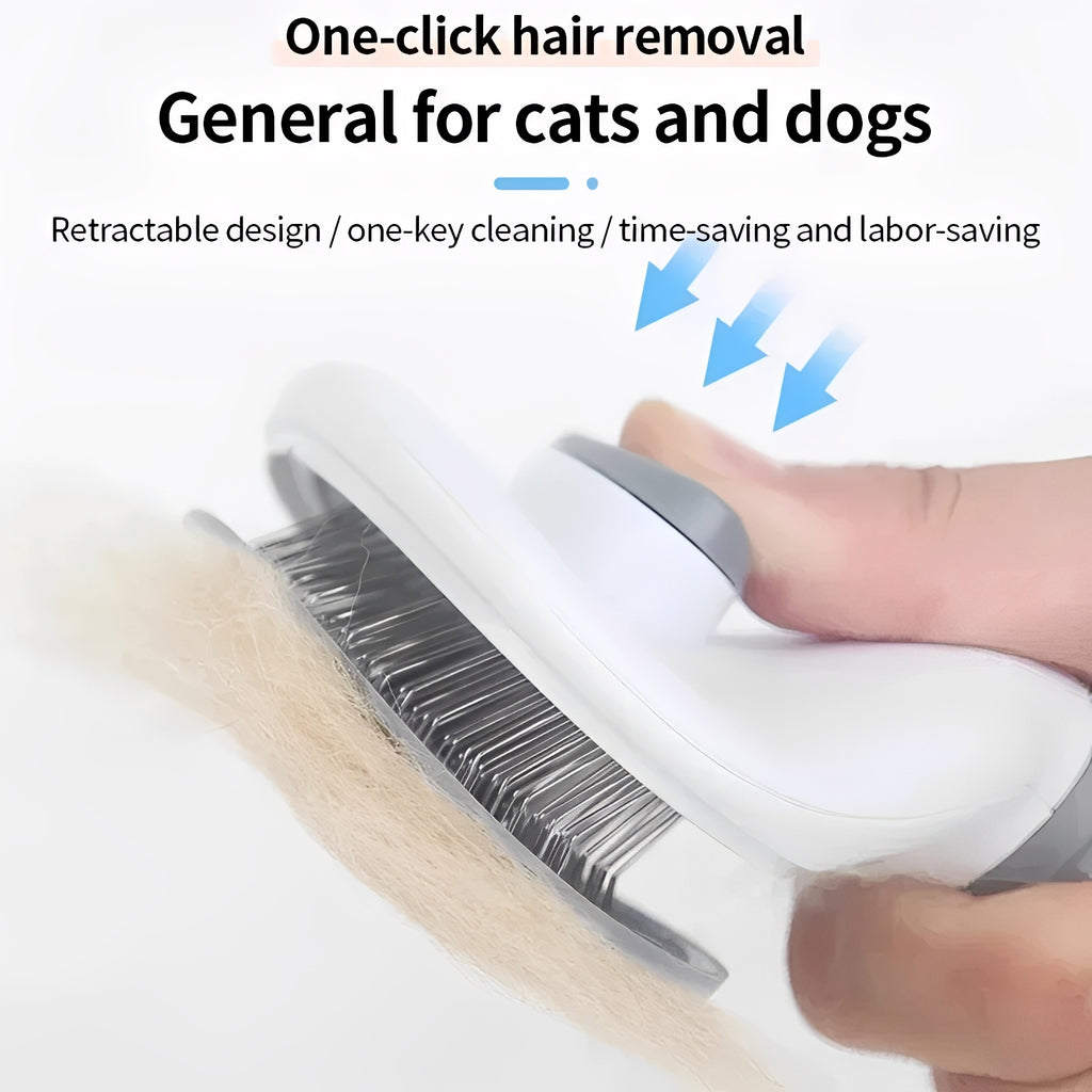 Self-Cleaning Pet Brush - Dog & Cat Grooming Tool