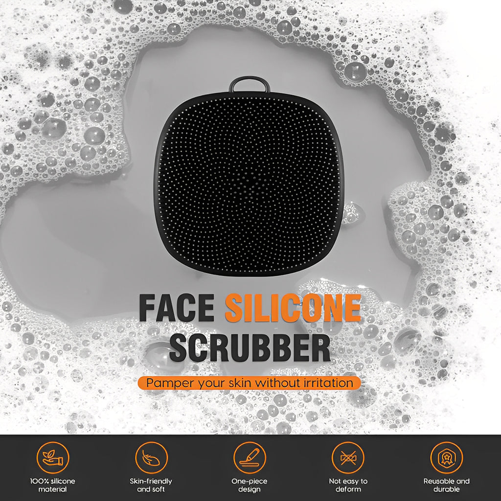 Silicone Face Scrubber - Super Soft Facial Cleansing Brush for Deep Pore Cleaning
