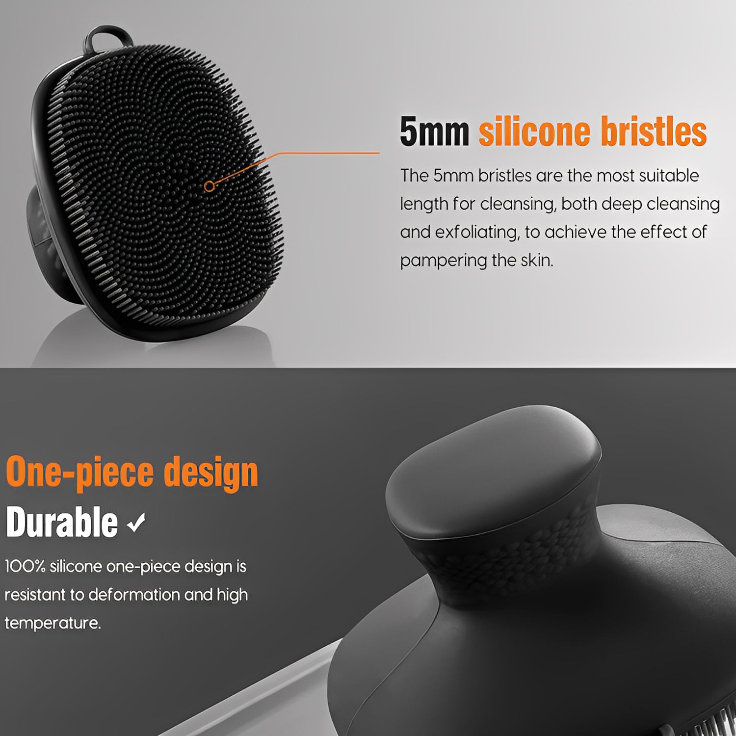 Silicone Face Scrubber - Super Soft Facial Cleansing Brush for Deep Pore Cleaning