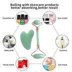 Jade Roller and Gua Sha Set - Face Massage Tool