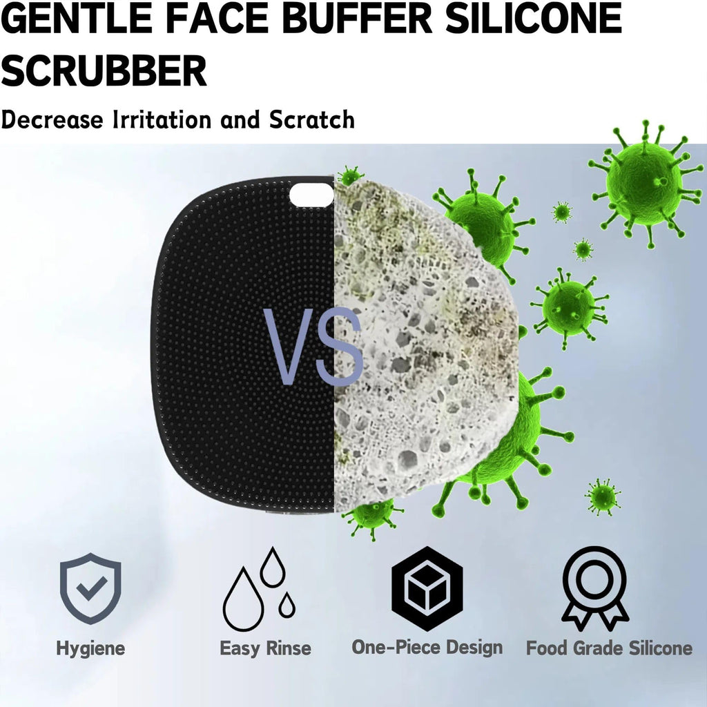 Silicone Face Scrubber - Super Soft Facial Cleansing Brush for Deep Pore Cleaning