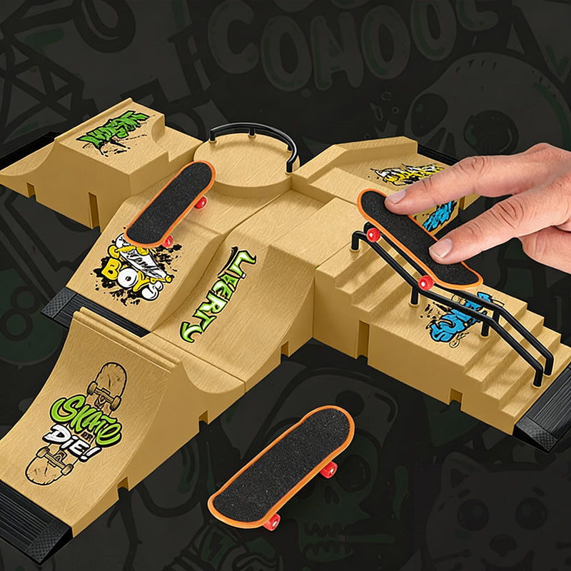 Finger Skateboard Park Set - Mini Ramp Kit