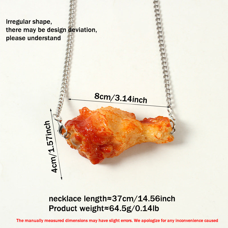 Funny Food Necklace - 12 Styles Fried Chicken & Fries