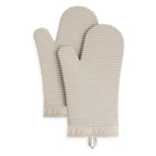 Yingboo Ribbed Soft Silicone Oven Mitts - 2-Pack Set, Heat Resistant, 7.5"x13", Non-Slip Grip