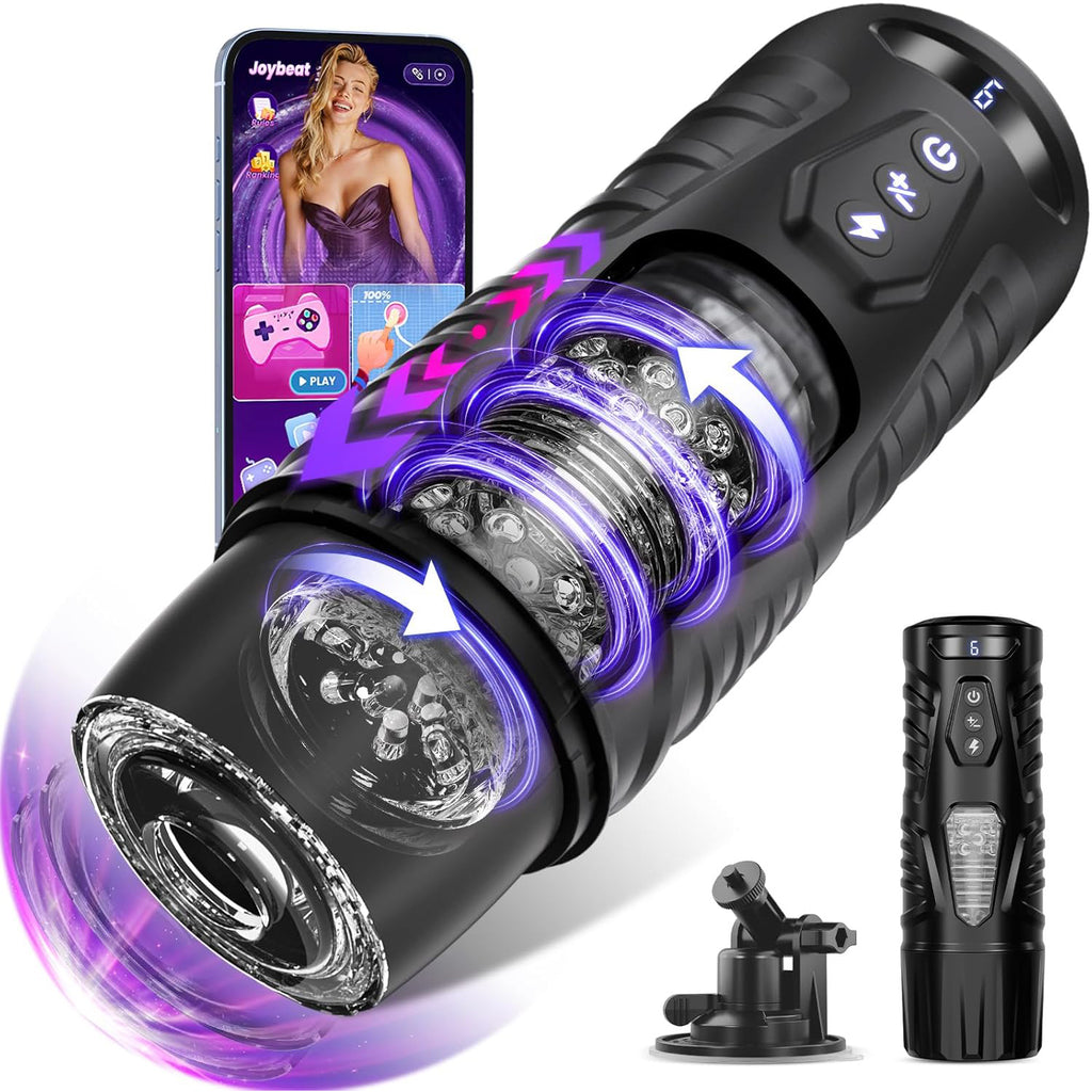 Automatic Male Masturbator - 7 Thrusting & 7 Rotating Modes with LCD Display