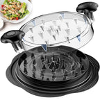 Yingboo Large Chicken Shredder Tool - Rotary Meat Shredder with Brush and Fork, Non-Slip Handle