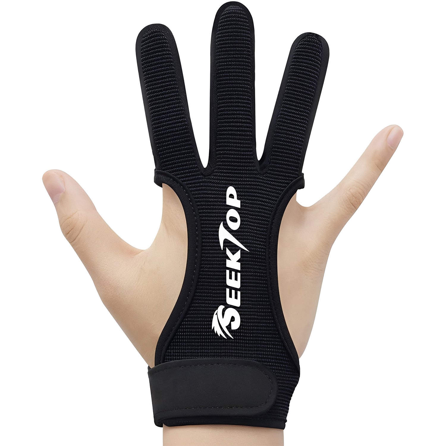 Three-Finger Archery Glove - Leather Shooting Protector for Youth & Adults