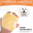 Dog Bathing Brush with Shampoo Dispenser - Soft Silicone Pet Massage Grooming Tool
