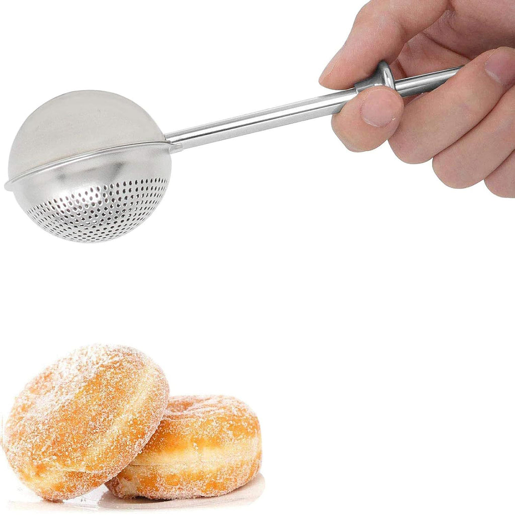 Yingboo Flour Duster for Baking - One-Handed Operation, 304 Stainless Steel Powdered Sugar Shaker