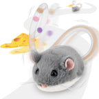 Yingboo Interactive Mouse Cat Toy - 360° Rolling with Wiggling Tail & Motion Sensor