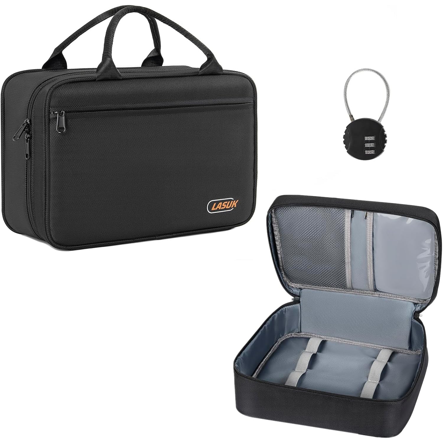 Lockable Privacy Storage Bag with Combination Lock - Secure Travel Organizer by Yingboo