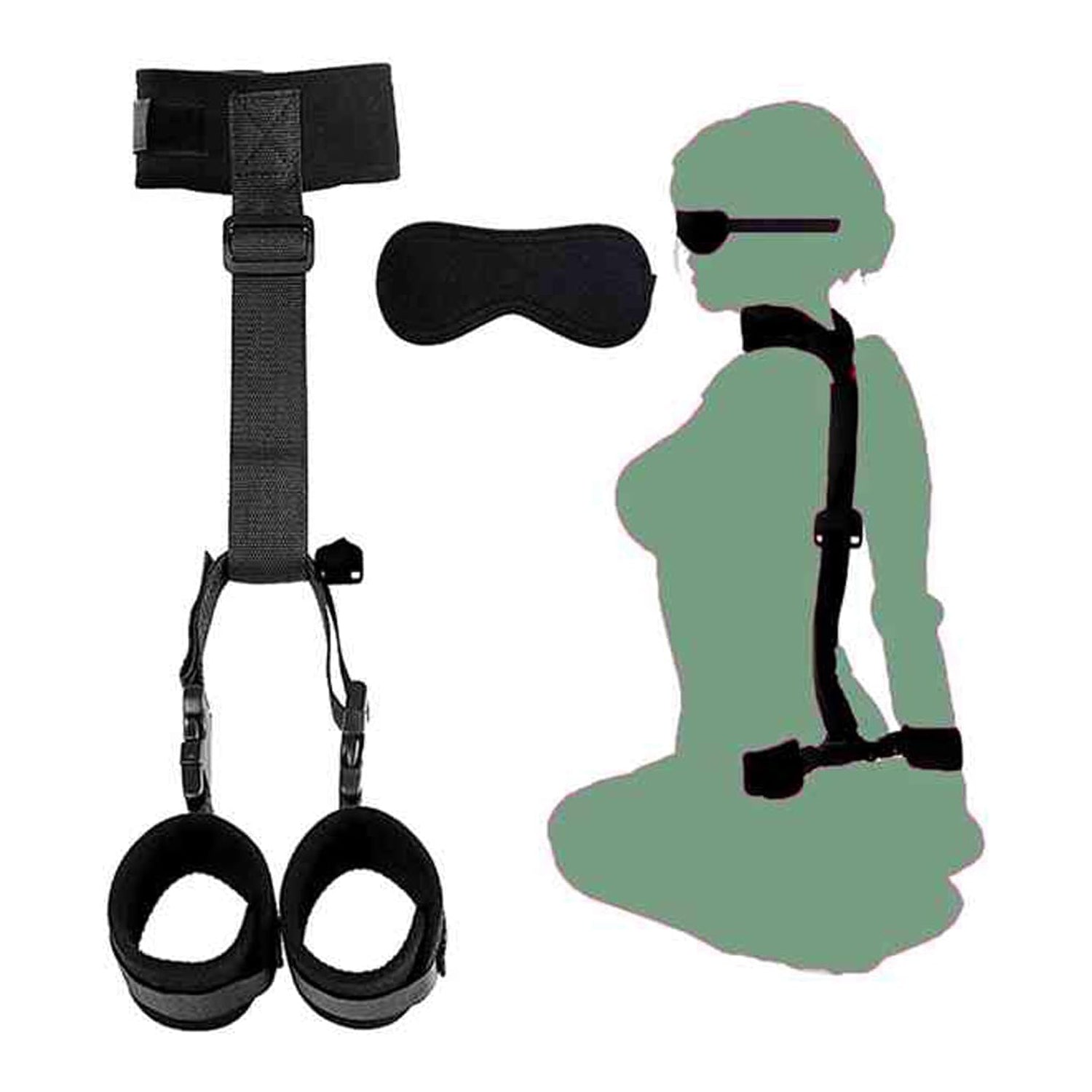 Premium Bed Restraints Kit - Under Mattress Bondage System by Yingboo